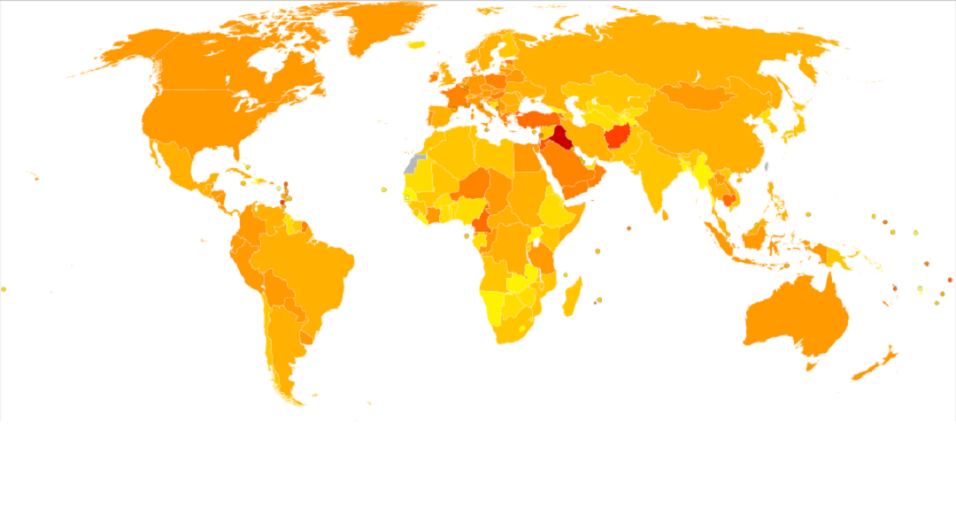 Data from Death and DALY estimates for 2004 by cause for WHO Member States.