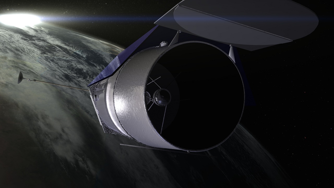 Illustration of what WFIRST will look like once launched. Credit: NASA's Goddard Space Flight Center/CI Lab