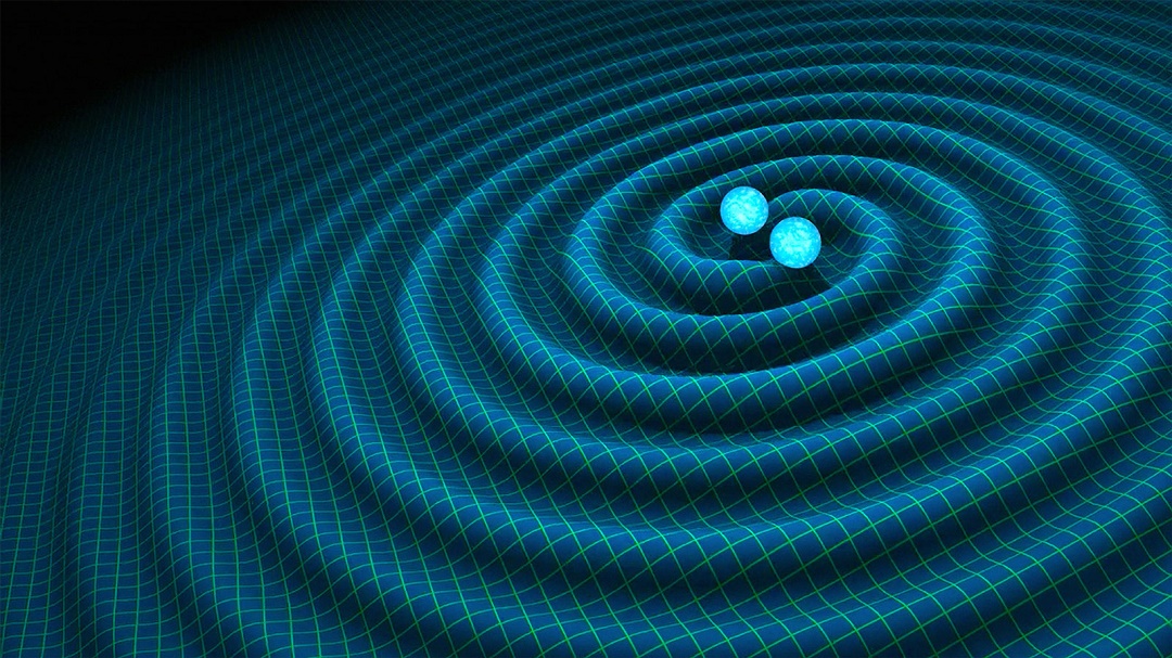 An artist's impression of gravitational waves generated by binary neutron stars. Credits: R. Hurt/Caltech-JPL