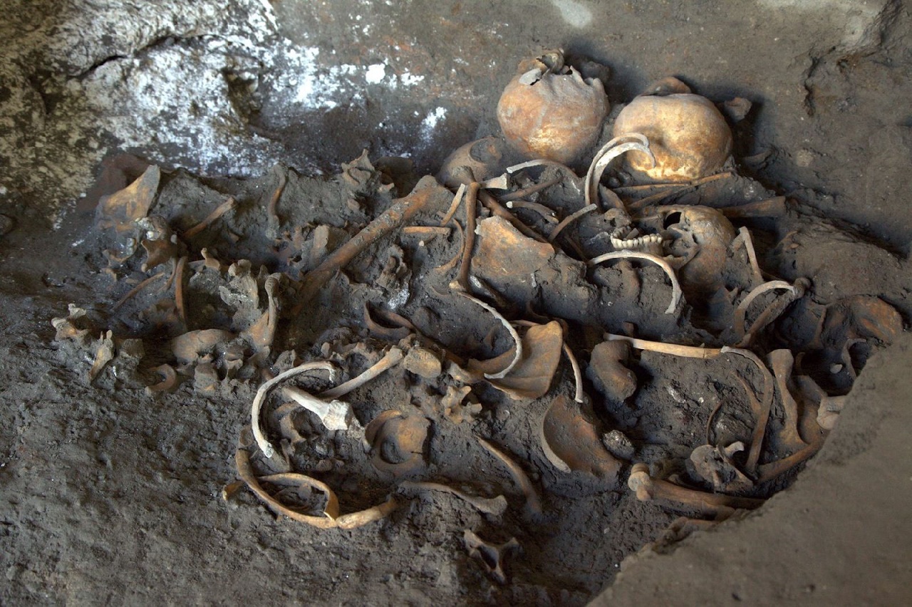 Four bodies were found on the outskirts of Pompeii near the Herculaneum Gate. Credit: Soprintendenza Pompeii