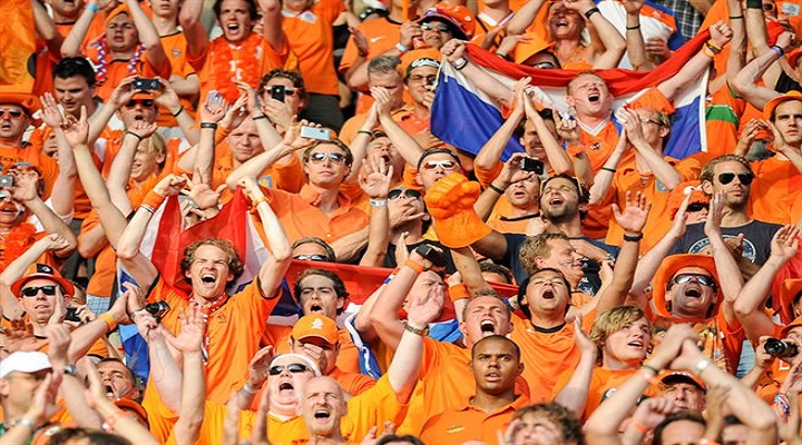 Dutch football supporters.
