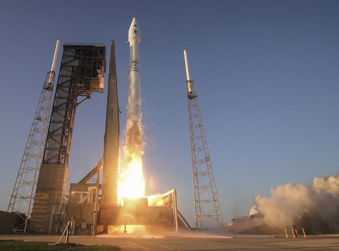 A United Launch Alliance Atlas V rocket lifts off from Space Launch Complex 41 at Cape Canaveral Air Force Station carrying NASA’s Origins, Spectral Interpretation, Resource Identification, Security-Regolith Explorer, or OSIRIS-REx spacecraft on the first U.S. mission to sample an asteroid, retrieve at least two ounces of surface material and return it to Earth for study. Photo credit: NASA/Sandy Joseph and Tim Terry