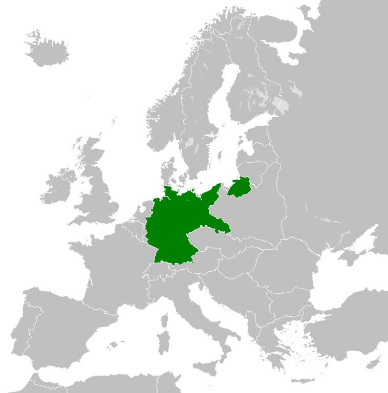 Map of the Weimar Republic within Europe circa 1930. Wikipedia license Cc-by-sa-2.5, credit to user Alphathon.
