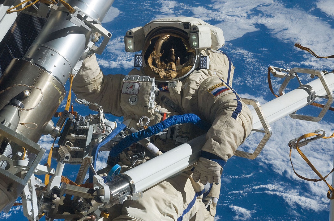 Cosmonaut on EVA (February 2012)