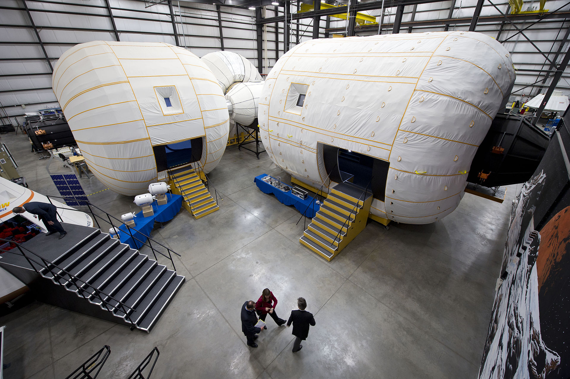 NASA Deputy Administrator Lori Garver is given a tour of the Bigelow Aerospace facilities by the company's President Robert Bigelow. Credit: NASA/Bill Ingalls/Bigelow Aerospace